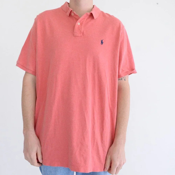 Polo Ralph Lauren Coral Classic Fit 100% Cotton Short Sleeve Polo Golf Shirt XXL - Picture 1 of 10